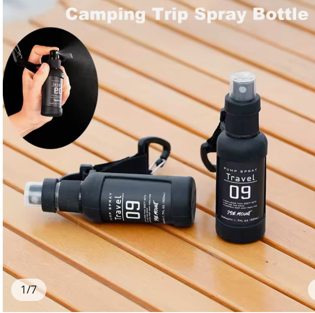 Outdoor Camping Spray Bottle Alcohol Dispenser Bottle Tactical Portable Mosquito Spray Bottle 50ml Hiking Accessories Black