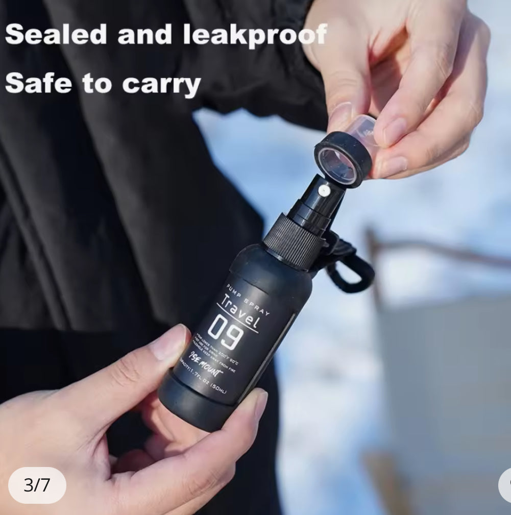 Outdoor Camping Spray Bottle Alcohol Dispenser Bottle Tactical Portable Mosquito Spray Bottle 50ml Hiking Accessories Black